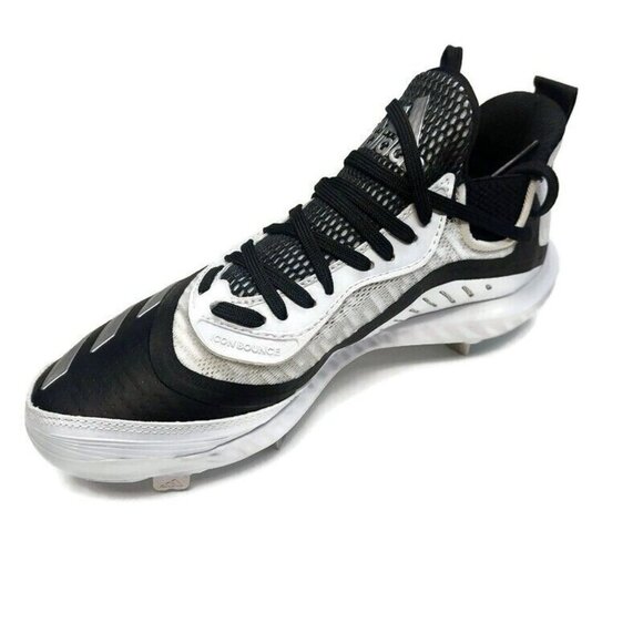 Adidas Mens Size 6.5 Icon V Bounce Iced Baseball Metal Cleats EE4131 Black White - Picture 3 of 8
